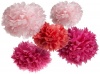 Martha Stewart Crafts Pom Poms, Pink, 2 Sizes