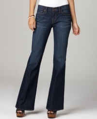 Saved by the bell? You bet, in Lucky Brand Jeans' vintage-inspired Sweet N Flare pair! Saved by the bell? You bet, in Lucky Brand Jeans' vintage-inspired Sweet N Flare pair!