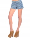 7 For All Mankind Women's Carlie Short in Laser Ikat Denim, Laser Ikat Denim, 25