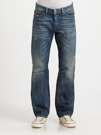 Signature Diesel straight-leg jeans offering a touch of distressed style and a classic five-pocket design.Button closureZip flyBelt loopsFive-pocket styleWhiskeringInseam, about 34CottonMachine washImported Signature Diesel straight-leg jeans offering a touch of distressed style and a classic five-pocket design.Button closureZip flyBelt loopsFive-pocket styleWhiskeringInseam, about 34CottonMachine washImported