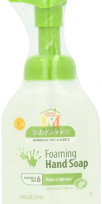 BabyGanics Fine & Handy Foaming Hand Soap, Unscented, 8.45-Fluid Ounce Bottles (Pack of 2)