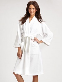 EXCLUSIVELY AT SAKS. Wrap yourself in this textured design for essential comfort.Front pockets Self belt 60% cotton/40% polyester Machine wash Imported EXCLUSIVELY AT SAKS. Wrap yourself in this textured design for essential comfort.Front pockets Self belt 60% cotton/40% polyester Machine wash Imported