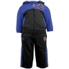 MLB Majestic New York Mets Newborn Black/Royal Blue French Terry Hooded Jog Set