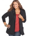 Add instant structure to your fall looks with American Rag's plus size jacket-- it's a must-have!