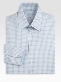 A refreshing windowpane pattern adorns this work wardrobe staple, neatly tailored in lightweight cotton.Button-frontSpread collarCottonDry cleanImported A refreshing windowpane pattern adorns this work wardrobe staple, neatly tailored in lightweight cotton.Button-frontSpread collarCottonDry cleanImported