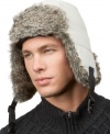 Timberland's got the gear that keeps you going despite the weather. This trapper hat is the ultimate in protection.