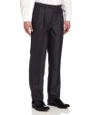 Louis Raphael Men's Neat Pattern Pleated Dress Pant with Comfort Waist