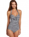 Seafolly Women's Pin Up Halter Maillot One Piece Swimsuit