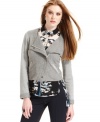 Bar III's moto-style jacket is made from cozy knit - perfect for layering!