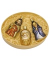 Deck the halls! Mouth-blown and hand-painted, this Holy Family ornament set featuring Joseph, Mary and Baby Jesus captures the essence of the Christmas story.