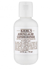 This gentle, daily conditioner is formulated with Wheat Protein and Amino Acids for a light, creamy texture that imparts a healthy-looking shine to hair without weighing it down. With Pure Coconut and Jojoba Oils, our silicone-free preparation helps maintain hair's natural moisture balance to further strengthen hair and improve manageability. For all hair types. This gentle, daily conditioner is formulated with Wheat Protein and Amino Acids for a light, creamy texture that imparts a healthy-looking shine to hair without weighing it down. With Pure Coconut and Jojoba Oils, our silicone-free preparation helps maintain hair's natural moisture balance to further strengthen hair and improve manageability. For all hair types.