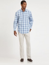 Bold gingham print refreshes this crisp, cotton classic with signature whale logo.ButtonfrontButtoned-down collarCottonMachine washImported