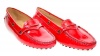 TOD'S Women's Heaven Saddle Rivets Red Leather Loafers Sz 37 4040VE0R010