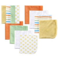 Luvable Friends 12 Pack Washcloths, Yellow Luvable Friends 12 Pack Washcloths, Yellow