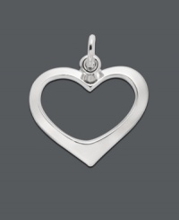 A single heart adds a stylish touch of romance. Rembrandt charm features an open-cut heart in sterling silver. Approximate drop: 5/8 inch. A single heart adds a stylish touch of romance. Rembrandt charm features an open-cut heart in sterling silver. Approximate drop: 5/8 inch.