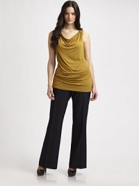 Feminine, flattering and fuss-free, the perfect knit with a crinkled chiffon detail on the shoulders. Draped neckSleevelessCrinkle chiffon detail on shouldersPull-on styleAbout 28 from shoulder to hem95% modal/5% elastaneHand washImported Feminine, flattering and fuss-free, the perfect knit with a crinkled chiffon detail on the shoulders. Draped neckSleevelessCrinkle chiffon detail on shouldersPull-on styleAbout 28 from shoulder to hem95% modal/5% elastaneHand washImported