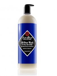 One great product that does the job of three--a body wash, facial cleanser and conditioning hair shampoo all in one. Wheat Protein and Panthenol provide water-binding properties that help maintain essential moisture in skin and hair. The rich, thick lather washes away sweat and dirt, without stripping away the natural oils that keep skin and hair healthy. One great product that does the job of three--a body wash, facial cleanser and conditioning hair shampoo all in one. Wheat Protein and Panthenol provide water-binding properties that help maintain essential moisture in skin and hair. The rich, thick lather washes away sweat and dirt, without stripping away the natural oils that keep skin and hair healthy.