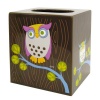 Allure Home Creations Awesome Owls Printed Plastic Tissue Box