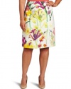 Calvin Klein Women's Plus-size Printed Pencil Skirt, Snshine Multi, 18W