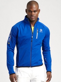 Constructed from breathable seam-sealed mechanical stretch twill, a full-zip mockneck jacket makes a smart statement with moisture-wicking technology and bold neon details.Double zip frontStand collarZippered chest, side slash pocketsElasticized drawcord hemFully linedAbout 27 from shoulder to hemPolyesterMachine washImported Constructed from breathable seam-sealed mechanical stretch twill, a full-zip mockneck jacket makes a smart statement with moisture-wicking technology and bold neon details.Double zip frontStand collarZippered chest, side slash pocketsElasticized drawcord hemFully linedAbout 27 from shoulder to hemPolyesterMachine washImported