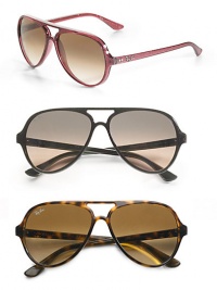 Iconic Cats 5000 aviator with signature logo at temple. Available in tortoise with brown lens, black with dark green lens or black with smoke gradient lens. UV 400 lens 100% UV protection Made in Italy Iconic Cats 5000 aviator with signature logo at temple. Available in tortoise with brown lens, black with dark green lens or black with smoke gradient lens. UV 400 lens 100% UV protection Made in Italy