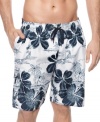 Expand your sun style with these laid-back printed swim trunks from Newport Blue.