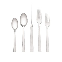 By the hand, for the hand. With a curved handle and center, length-long pleat, this city-chic flatware is perfect for any style, any place. By the hand, for the hand. With a curved handle and center, length-long pleat, this city-chic flatware is perfect for any style, any place.
