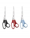 Westcott All Purpose Value Scissors, 8 Straight, Pack of 3, Assorted Colors