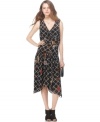 A chain link & lock print adds urban edge to this Rachel Rachel Roy chiffon dress -- perfect for a not-so-sweet spring look!