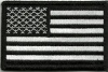Tactical USA Flag Patch - Black & White