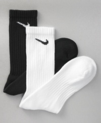 When it's time to restock the sock drawer, go for the comfortable convenience and sleek dri fit of Nike's six pack of athletic crew socks. When it's time to restock the sock drawer, go for the comfortable convenience and sleek dri fit of Nike's six pack of athletic crew socks.