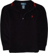 Polo Ralph Lauren Toddler Boys Tipped Half Zip Pullover, Black, 5