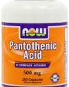 NOW Foods Pantothenic Acid 500mg, 250 Capsules