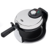 Oster 3874 Flip Nonstick Belgian Waffle Maker, Chrome/Black