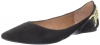 STEVEN by Steve Madden Women's Eavan Flat, Black Nubuck, 8.5 M US