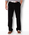 These medium weight corduroy pants by Nautica are medium weight to keep you comfortable and flat front to create a clean line and overall slimming effect.