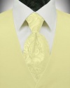 Tuxedo Vest - Solid Satin Banana with Coordinating Tapestry Tie