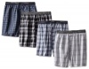 Hanes Men's 4 Pack Yarn Dye Woven Boxer Short