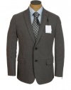 Calvin Klein Mens 2 Button Solid Gray Slim Fit Sport Coat Jacket