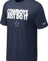 Men's Dallas Cowboys NFL Just Do It Tee by Nike (Navy-White)(Size=X-LARGE)