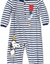 Franco Apparel Baby-Boys Newborn Peanuts Terry Coverall Rompers Set