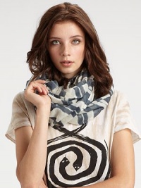A classic style with a pretty twist in luxurious silk and wool. 50% silk/50% woolAbout 40 X 80Dry cleanImported A classic style with a pretty twist in luxurious silk and wool. 50% silk/50% woolAbout 40 X 80Dry cleanImported