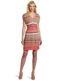 Laundry by Shelli Segal Women's Multi Stitch Sweater Dress Laundry by Shelli Segal Women's Multi Stitch Sweater Dress