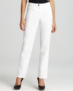 Fresh white denim takes to a sleek, straight-leg cut for a polished silhouette. Pair these BASLER jeans with pumps and a floral blouse for a night out or dress down the pair with sandals and a slouchy tank.