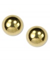 Stunning and simple, these traditional golden stud earrings from Anne Klein are the perfect finishing touch. Crafted in gold tone mixed metal. Approximate diameter: 1/4 inch.