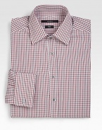 Classic check print cotton dress shirt in a fitted silhouette.ButtonfrontCottonDry cleanMade in Italy