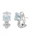 Effy Jewlery 14K White Gold Aquamarine & Diamond Earrings, 2.50 TCW