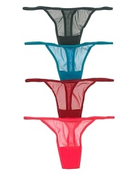 A high-cut thong in a new ultra fine gauge mesh and extra soft elastic trim. Designed to lay snug to the body for a barely there feel. Style #SOIRN0351 A high-cut thong in a new ultra fine gauge mesh and extra soft elastic trim. Designed to lay snug to the body for a barely there feel. Style #SOIRN0351