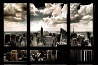 (24x36) New York City Window Art Print Poster (24x36) New York City Window Art Print Poster