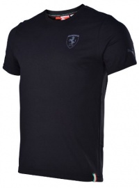 Puma Men's FERRARI Official Licensed Logo Short Sleeve Shirt-Black Puma Men's FERRARI Official Licensed Logo Short Sleeve Shirt-Black